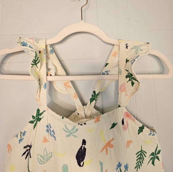 Hanna Andersson Tropical Maxi Tiered Sleeveless Dress 14-16 (160cm) Ivory - Picture 4 of 15